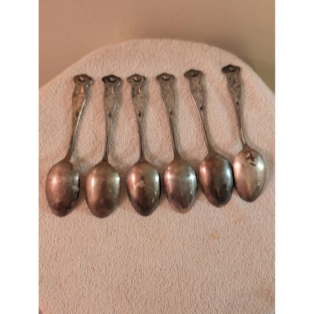 Berkshire Three 1915 Teaspoon Lot of 6 Berkshire Silver Co